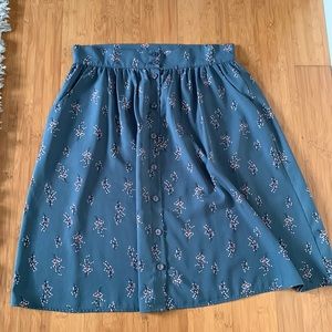 Modcloth Blossom Printed Skirt